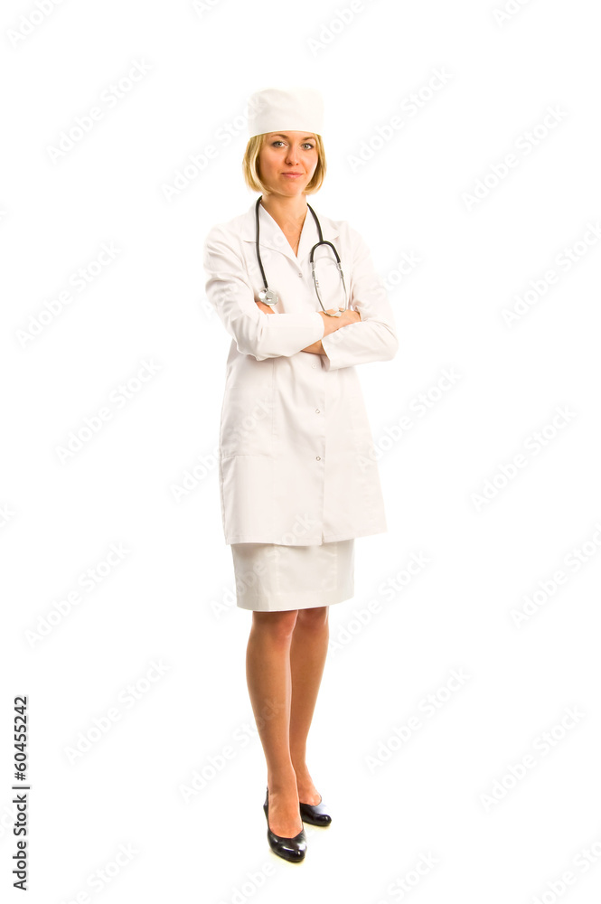 Smiling medical doctor woman with stethoscope Smiling medical doctor woman with stethoscope