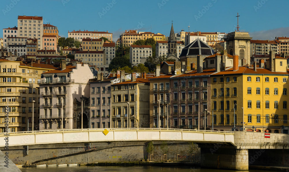 View of the city center, Lyon (France)