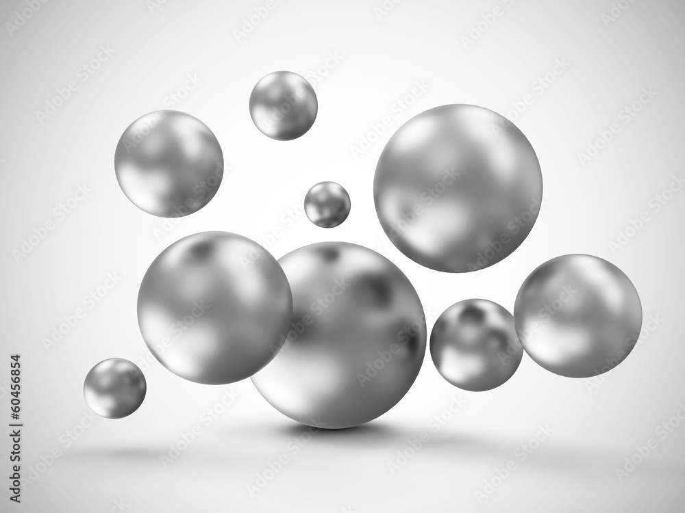 Heap of Metal Spheres Abstract Geometric Background Heap of Metal Spheres Abstract Geometric Background