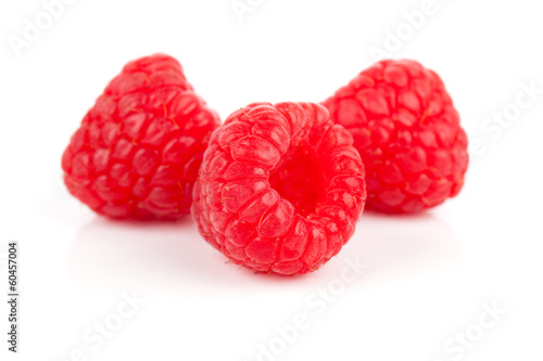 Sweet raspberry isolated on white background