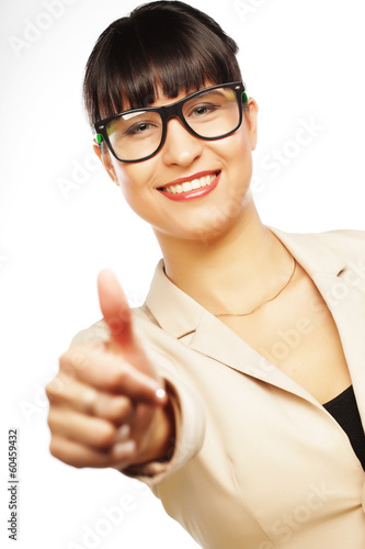 attractive caucasianwoman wearing glasses