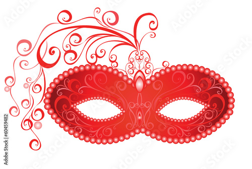 Venetian carnival mask. Vector illustration.