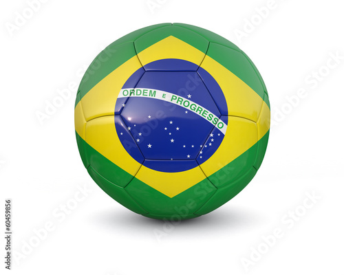 Brazil soccer ball 3d render