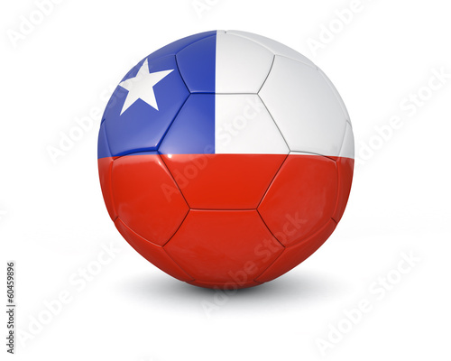chile soccer ball 3d render