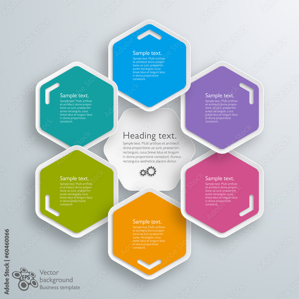 Infographics Vector Background 6-Step Process Infographics Vector Background 6-Step Process