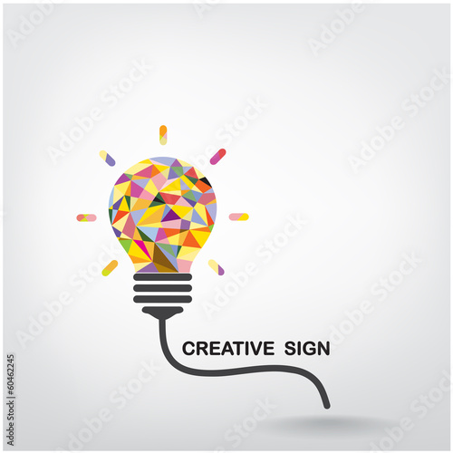Creative light bulb Idea concept background