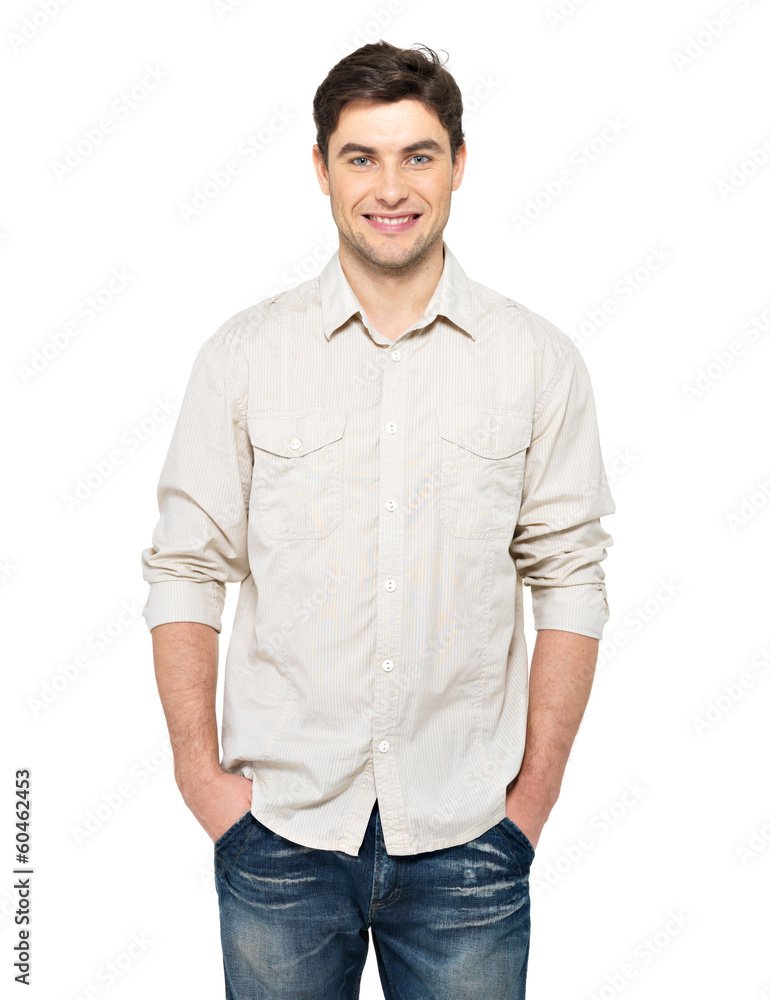 Portrait of happy handsome man in casuals Portrait of happy handsome man in casuals