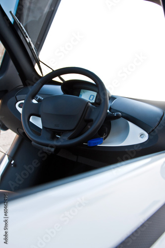 Dashboard in modern electric car © fym1321