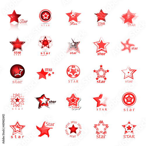 Star Icons Set - Isolated On White Background