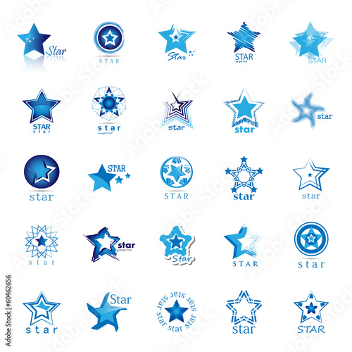 Star Icons Set - Isolated On White Background