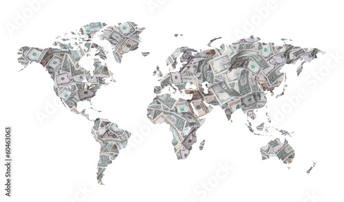 map of dollars