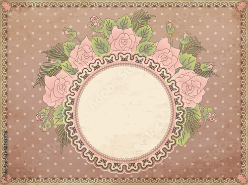 Vintage floral background, vector illustration