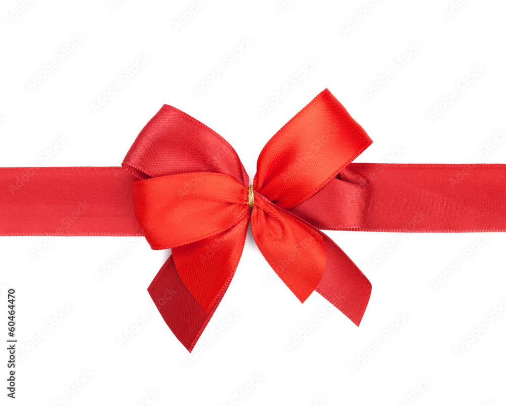 Valentine's Day red bow and ribbon