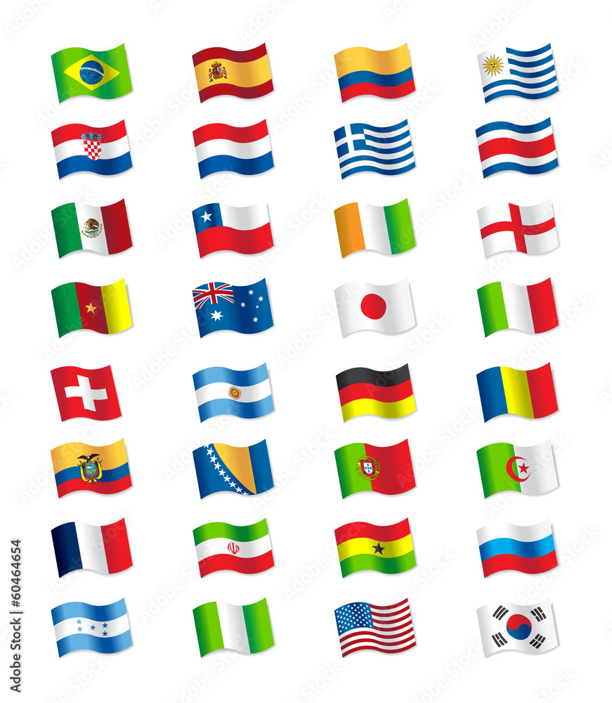 World Cup Flags 2014 Brazil World Cup Flags 2014 Brazil