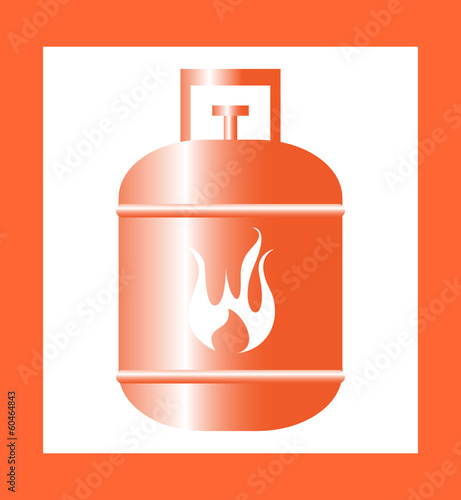 gas cylinder design orange