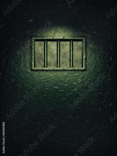 Prison cell door,barred window , Freedom