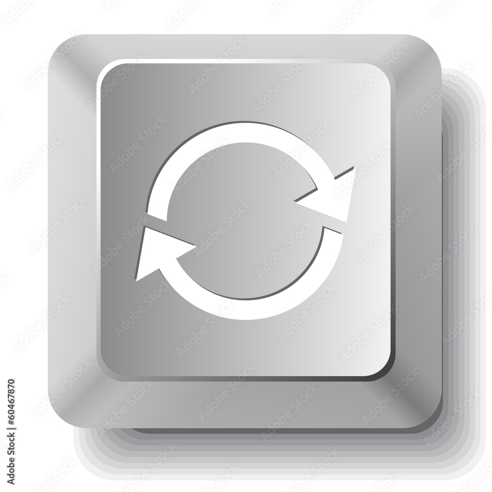 Recycle symbol. Vector computer key. Recycle symbol. Vector computer key.