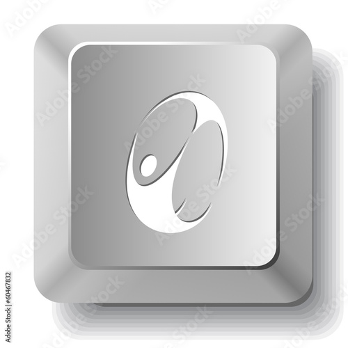Skydiver. Vector computer key.