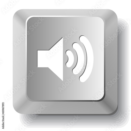 Speaker. Vector computer key.