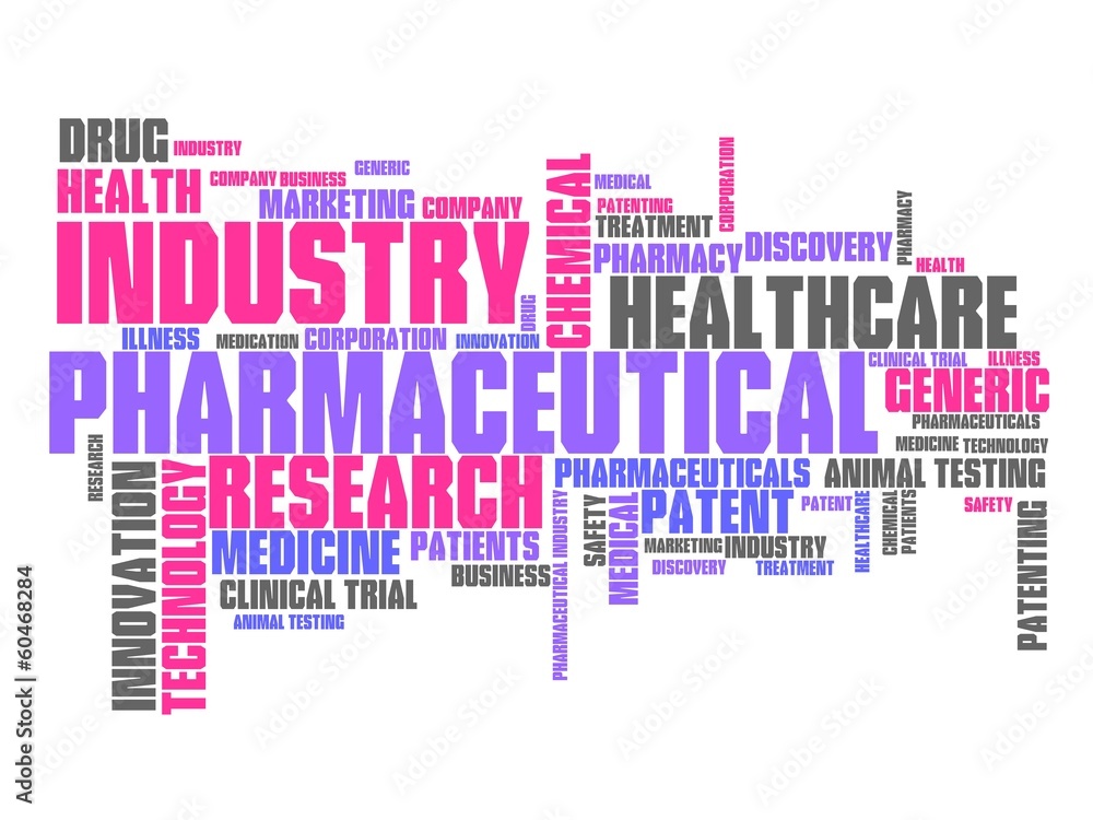 Pharmaceutical industry - word cloud concept Pharmaceutical industry - word cloud concept