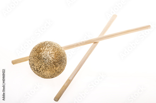 Golden Ball with chopsticks
