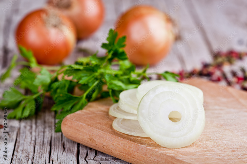 fresh onions and parsley fresh onions and parsley