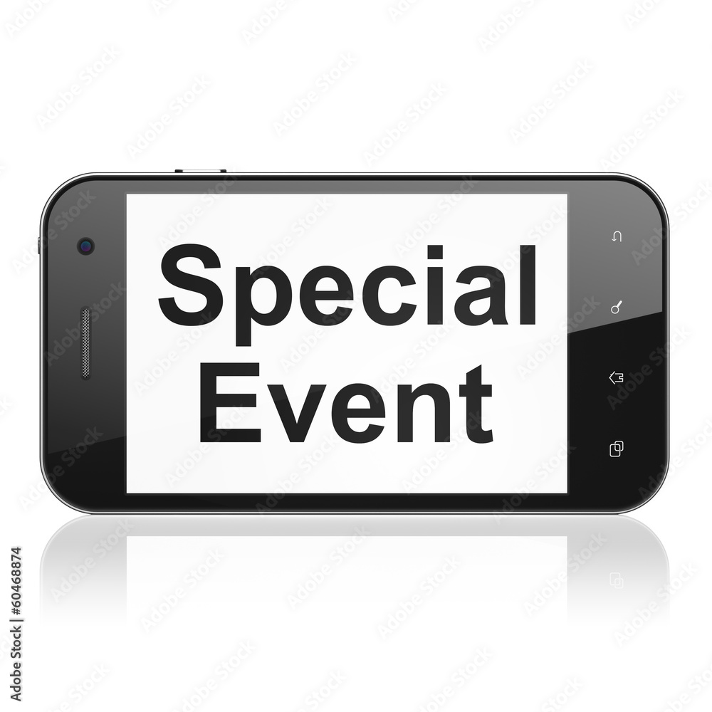 Business concept: Special Event on smartphone Business concept: Special Event on smartphone