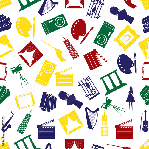 art icons colorful pattern seamless eps10