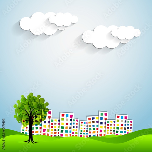 Urban city background