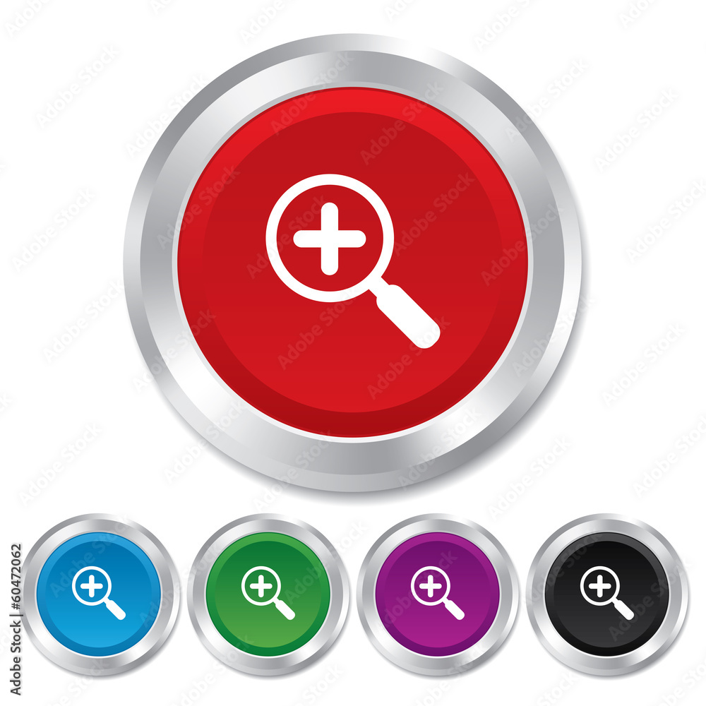 Magnifier glass sign icon. Zoom tool. Navigation Magnifier glass sign icon. Zoom tool. Navigation