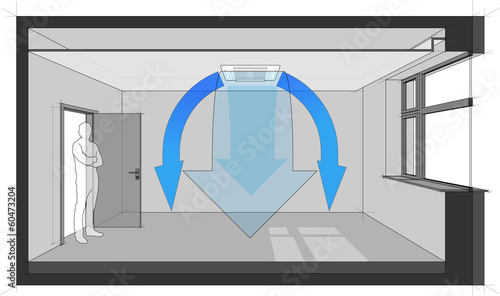 ceiling air conditioning unit diagram