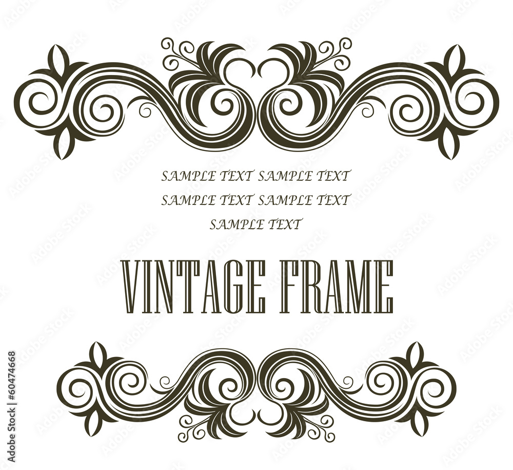 Vintage framing header and footer