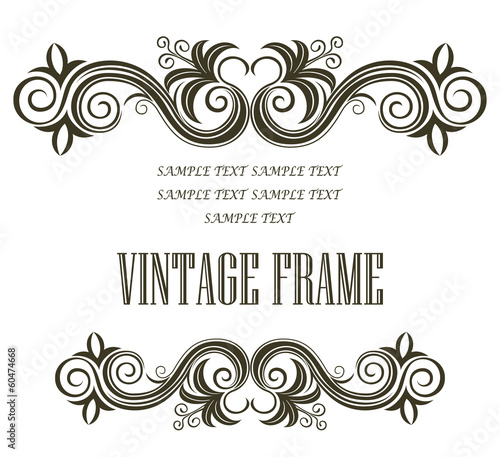 Vintage framing header and footer