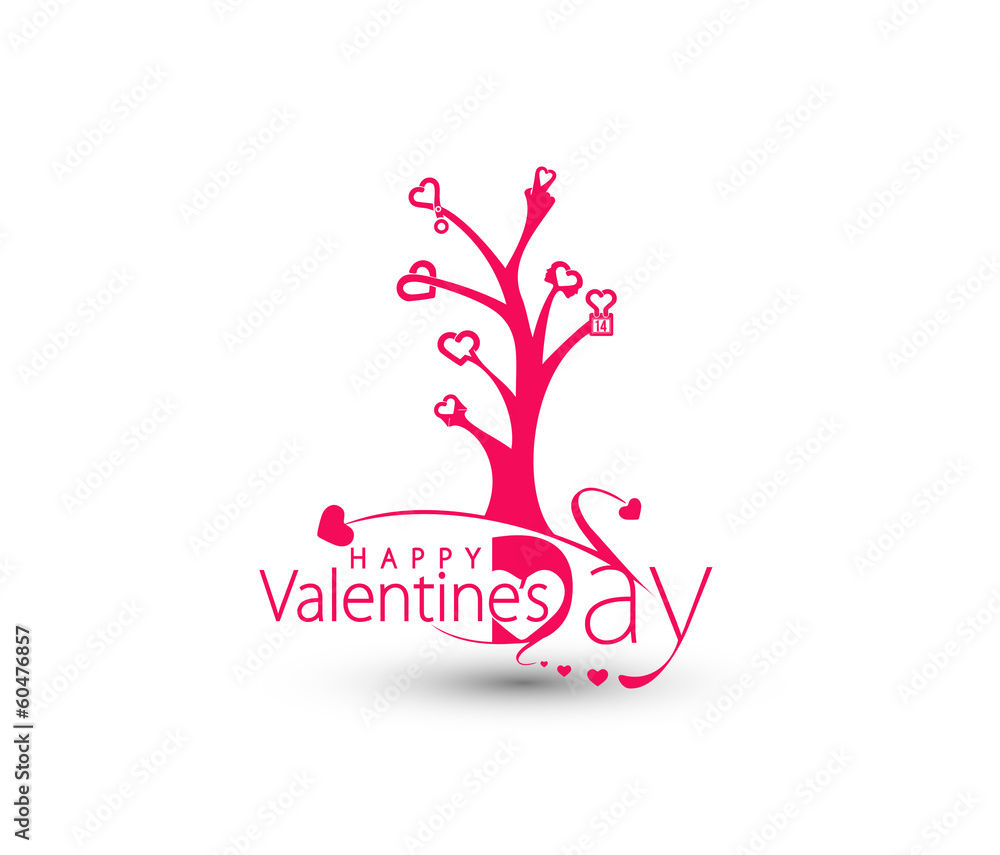Valentine's Day Heart Design, Vector Illustration.