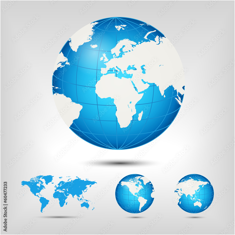 Fototapeta premium World map. Globe.