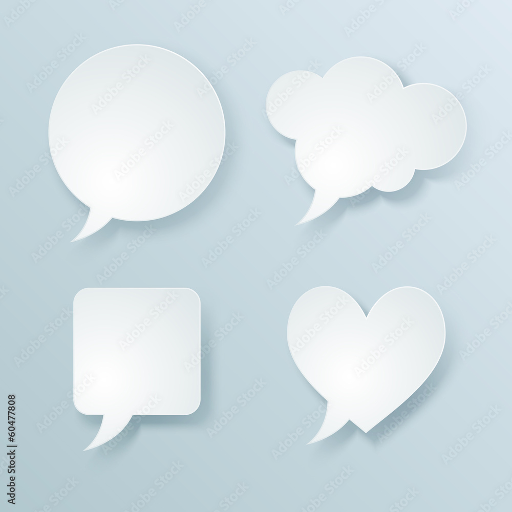 Bubble speech banners. Vector illustration