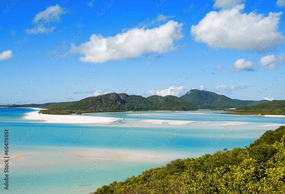 Whitehaven beach lagoon at national park queensland australia tr