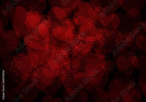 Valentine's day dark red hearts background