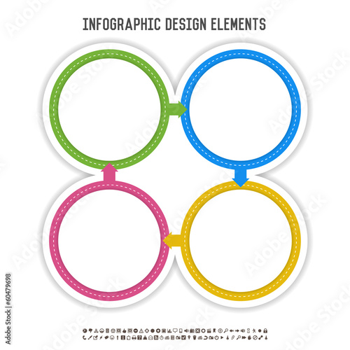 Four Circle Infographics