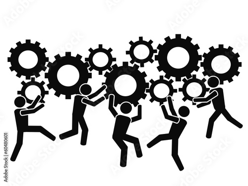 teams working with gears
