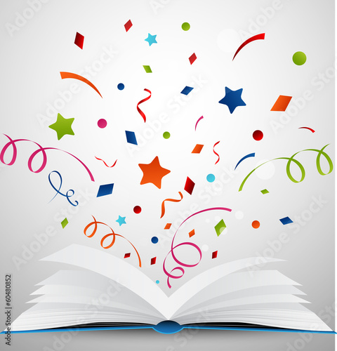 open book with ribbon
