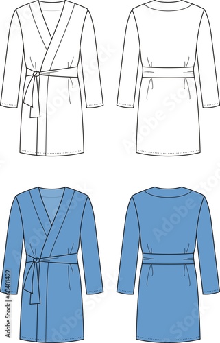 Vector illustration of men's bathrobe