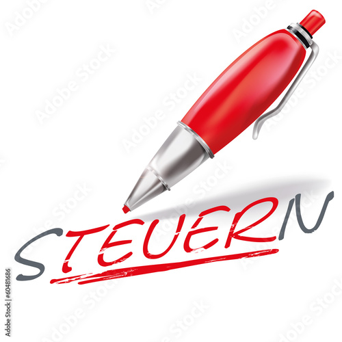 Wortspiel Stift Steuern und Teuer