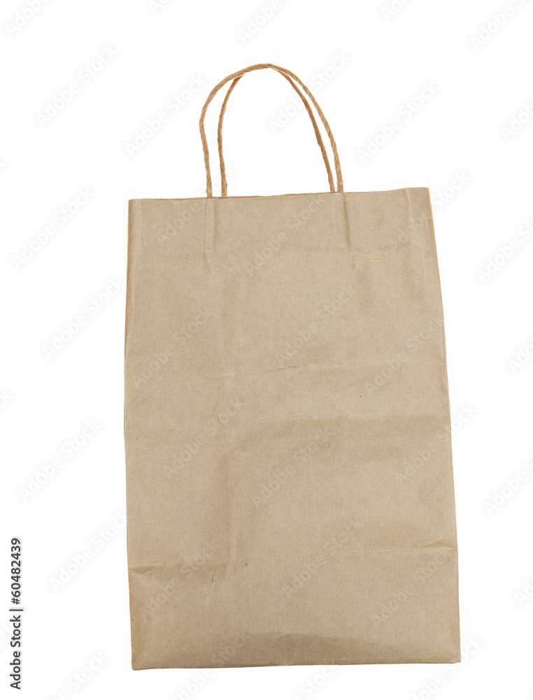 old used brown recycle paper shopping bag isolated object on whi old used brown recycle paper shopping bag isolated object on whi