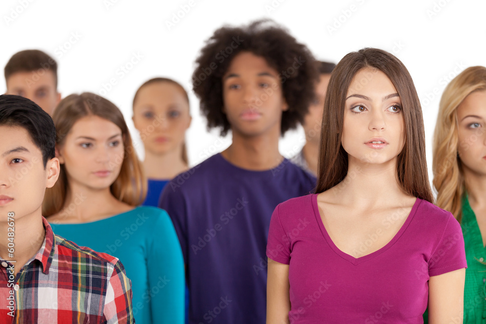 Loneliness in a crowd.