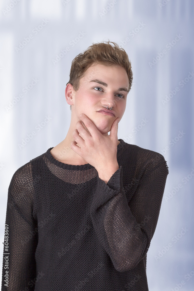 Pensive young man Pensive young man
