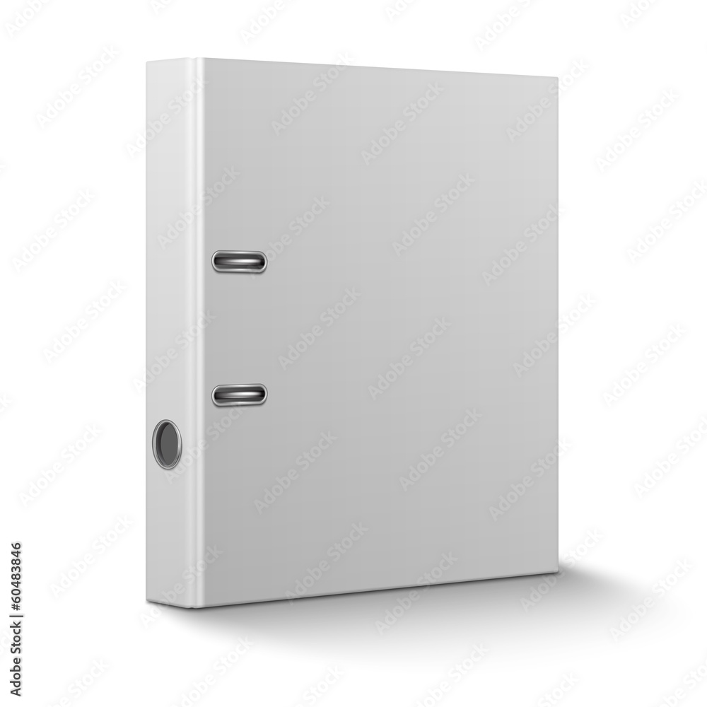 Office binder standing on white background. Office binder standing on white background.
