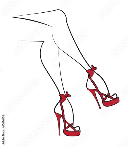 Sexy Legs in red high heels