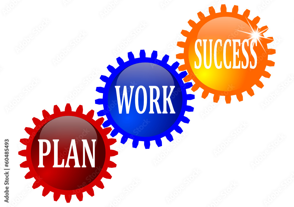 Gears of inscriptions plan, work, success - vector Gears of inscriptions plan, work, success - vector