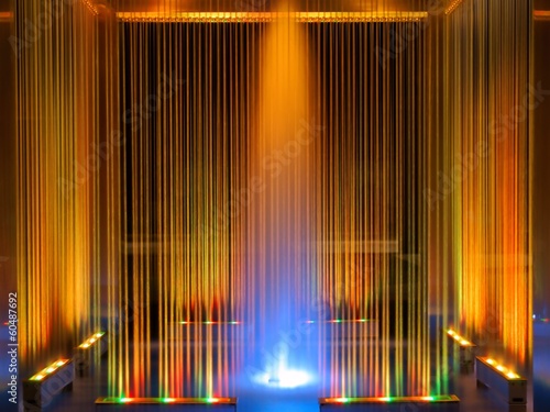 Fountain, multicolored illuminated , abstract as background